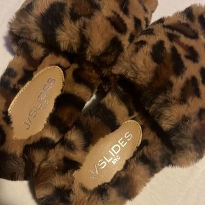 Leopard print slippers